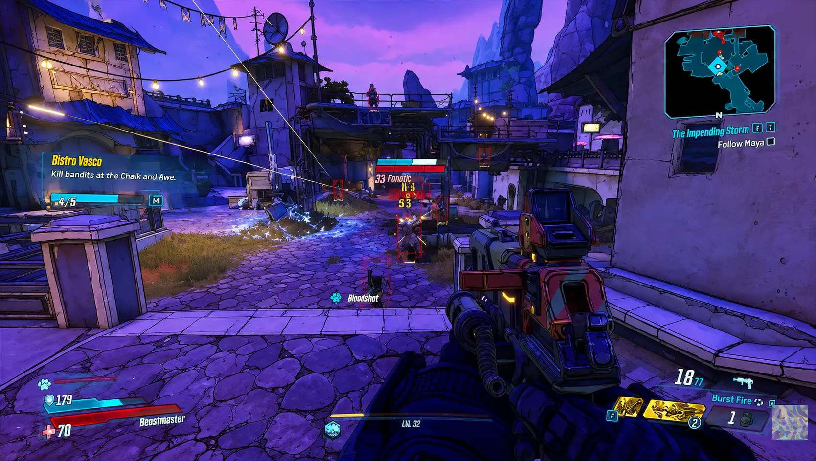 Borderlands 3 co-op combat on PC with vibrant loot-shooter atmosphere
