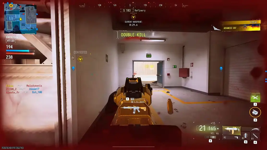 Modern Warfare 4 gameplay scene highlighting precision aim in multiplayer